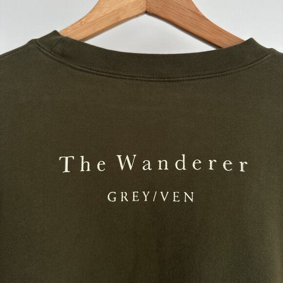 Grey/Ven Sweatshirt Womens Small Green Cotton Crew Neck Sweater The Hamptons - Picture 4 of 8